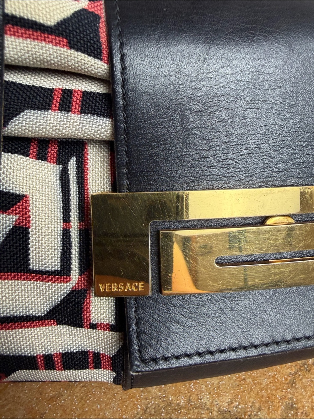 Vintage Gianni Versace Archive Geometric Jacquard Shoulder Bag - Picture 9 of 15